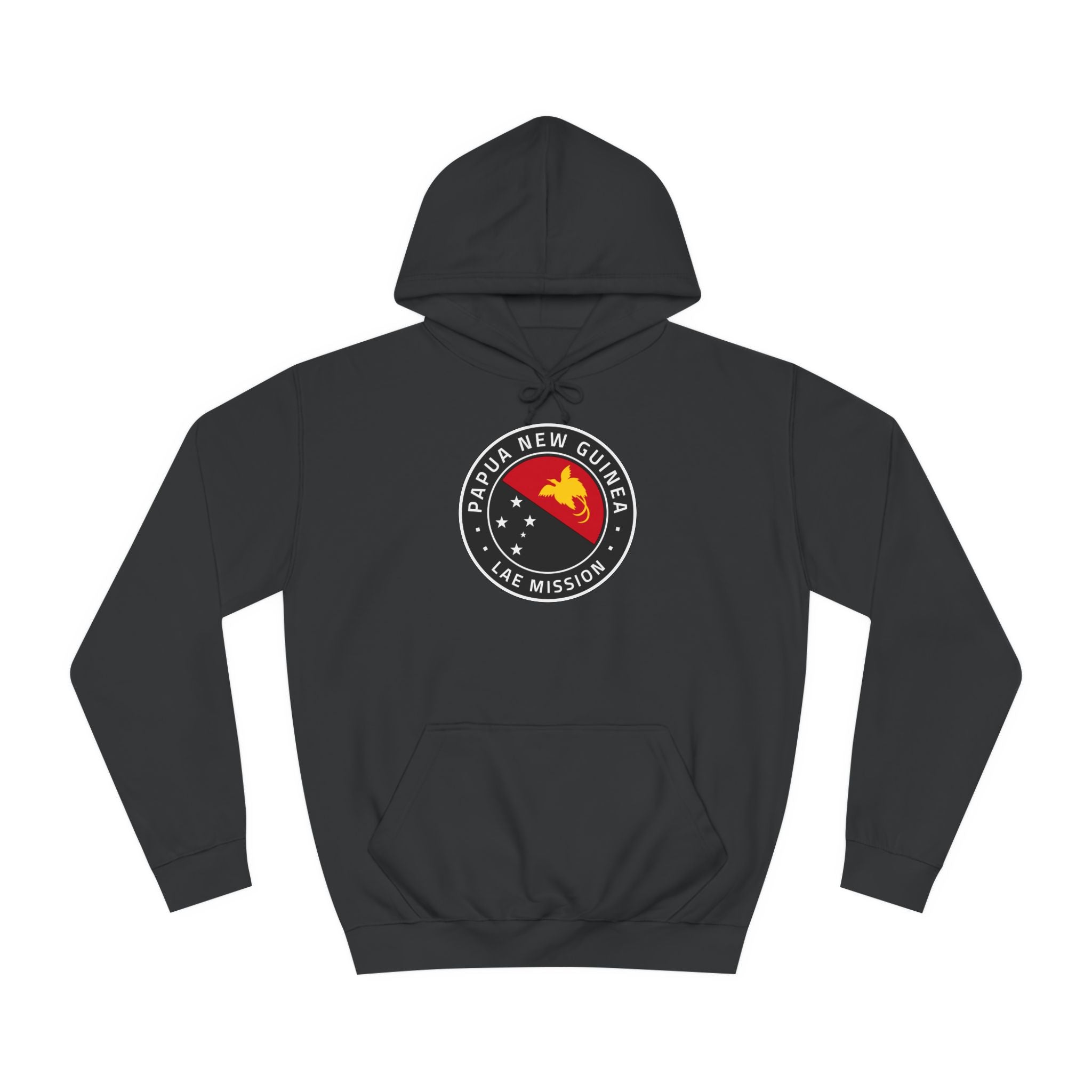 Papua New Guinea Lae Mission Flag Logo (Black Border) College Hoodie