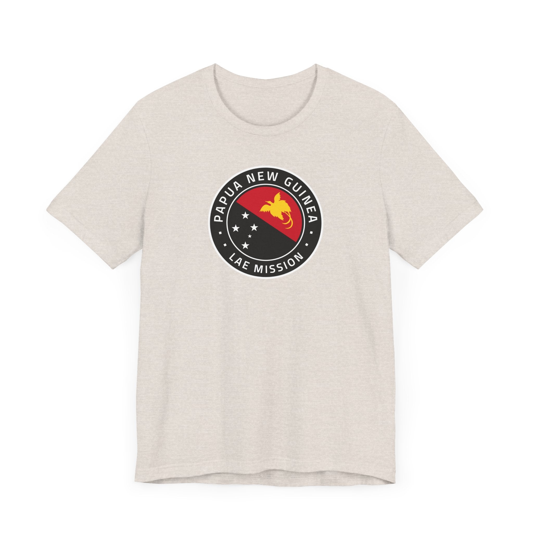 Papua New Guinea Lae Mission Flag Logo (Black Border) T-shirt - Latter-Day Saint LDS Missionary Gift - Book of Mormon