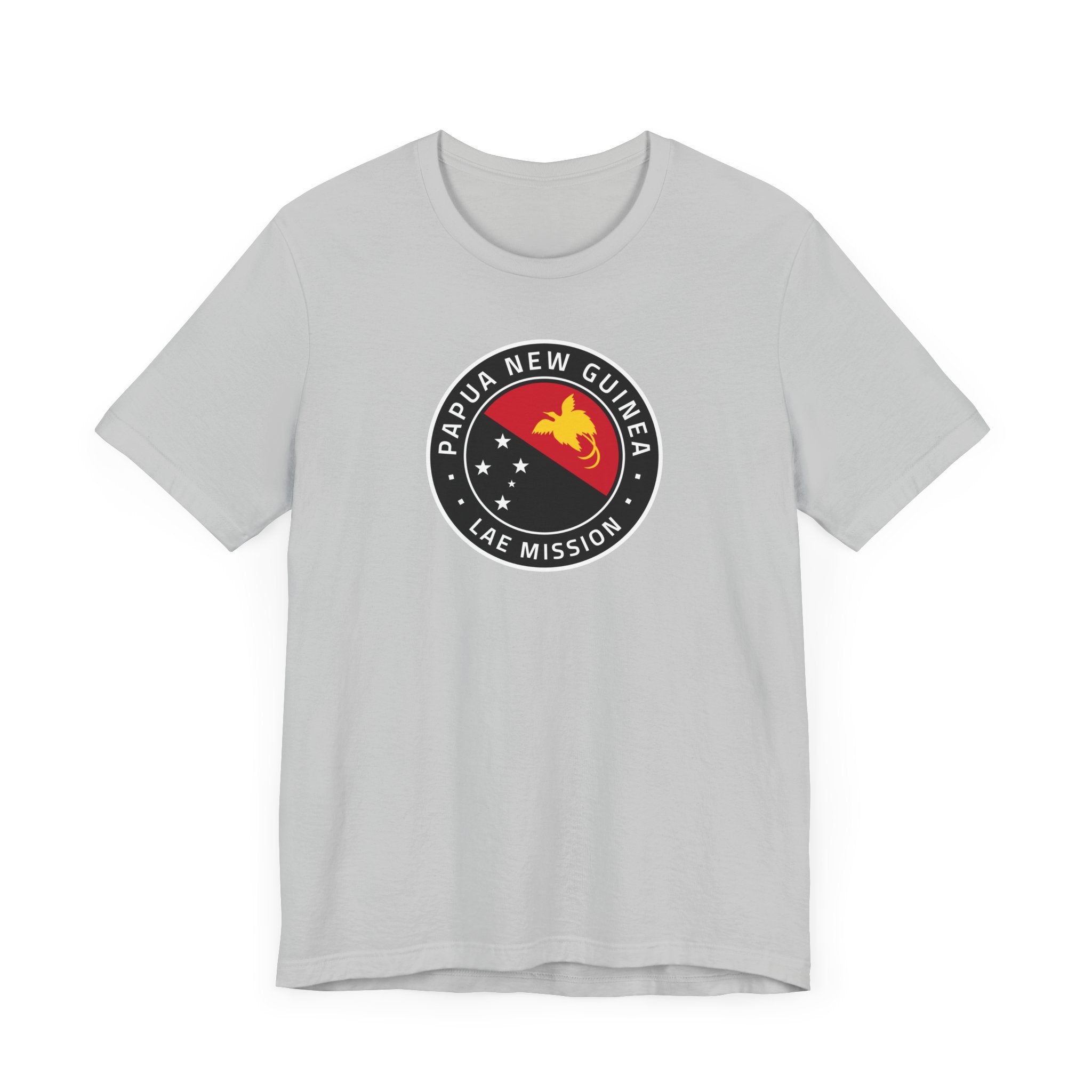 Papua New Guinea Lae Mission Flag Logo (Black Border) T-shirt - Latter-Day Saint LDS Missionary Gift - Book of Mormon