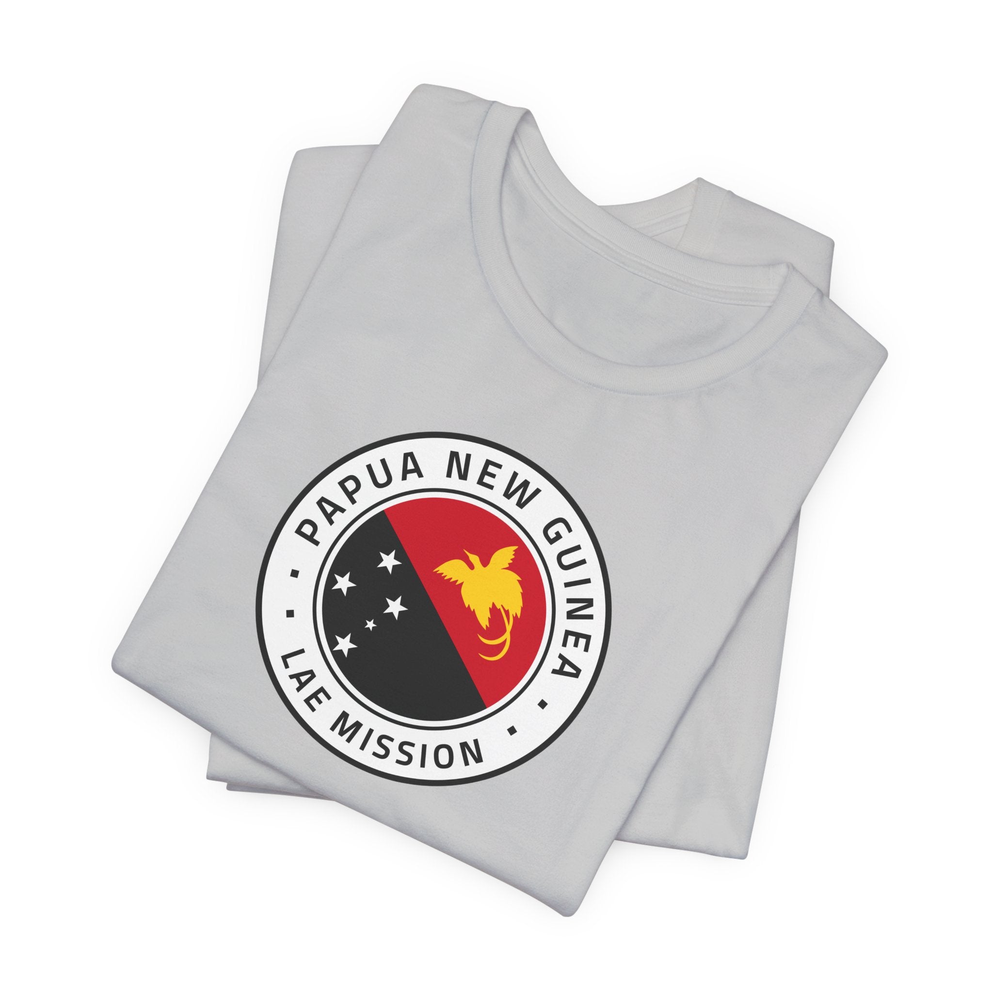 Papua New Guinea Lae Mission Flag Logo (White Border) T-shirt - Latter-Day Saint LDS Missionary Gift - Book of Mormon