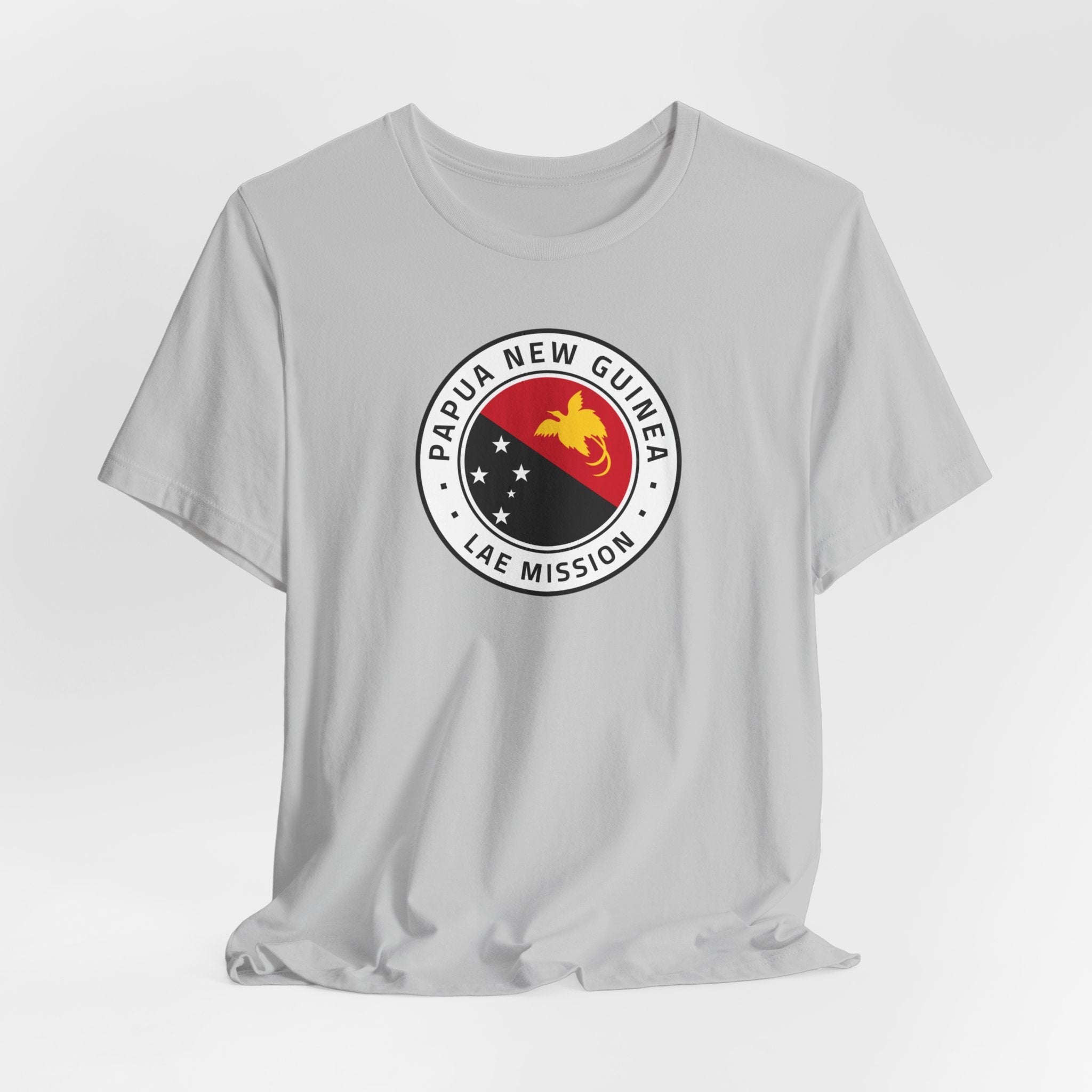 Papua New Guinea Lae Mission Flag Logo (White Border) T-shirt - Latter-Day Saint LDS Missionary Gift - Book of Mormon