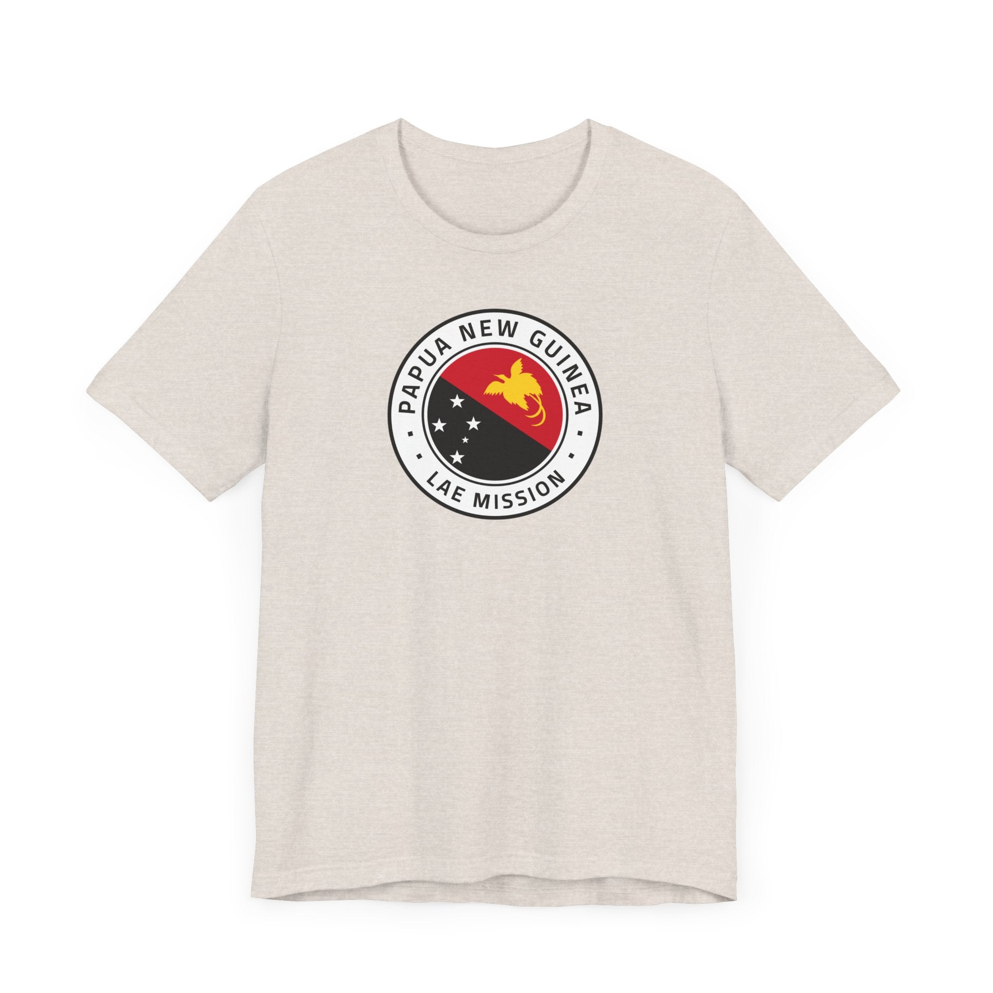 Papua New Guinea Lae Mission Flag Logo (White Border) T-shirt - Latter-Day Saint LDS Missionary Gift - Book of Mormon