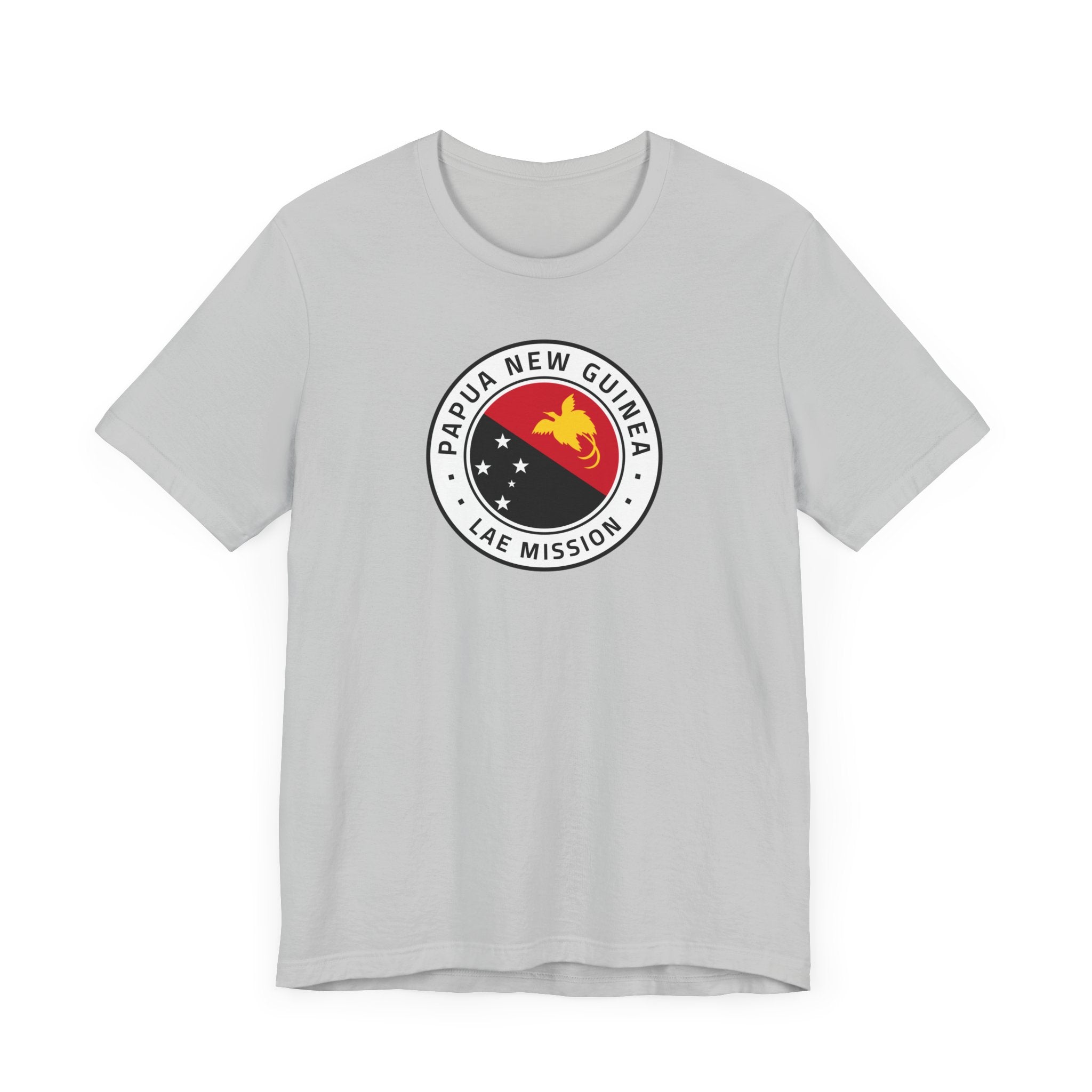 Papua New Guinea Lae Mission Flag Logo (White Border) T-shirt - Latter-Day Saint LDS Missionary Gift - Book of Mormon