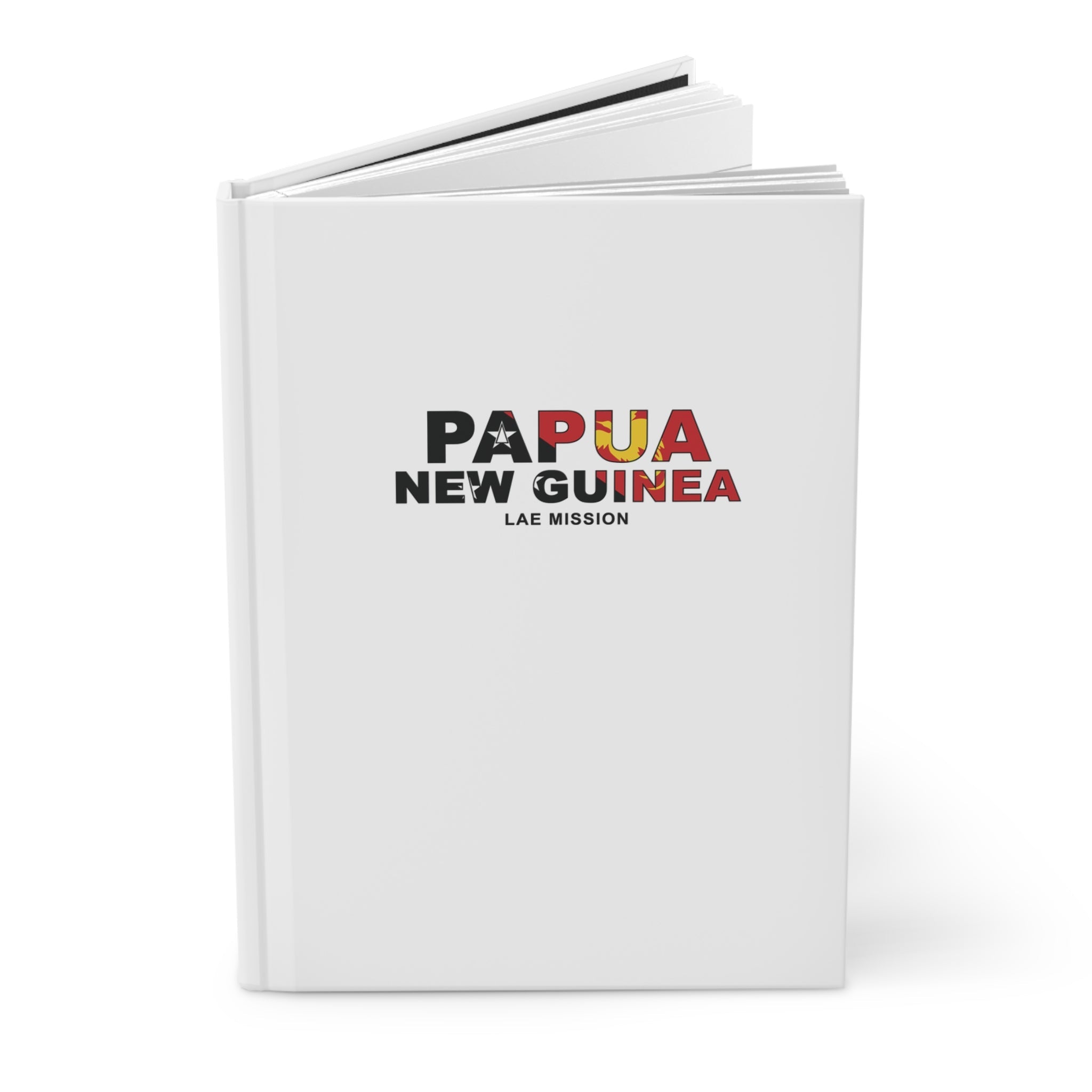 Papua New Guinea Lae Mission Flag Title White Hardcover Journal Matte - Latter-Day Saint LDS Missionary Gift - Book of Mormon