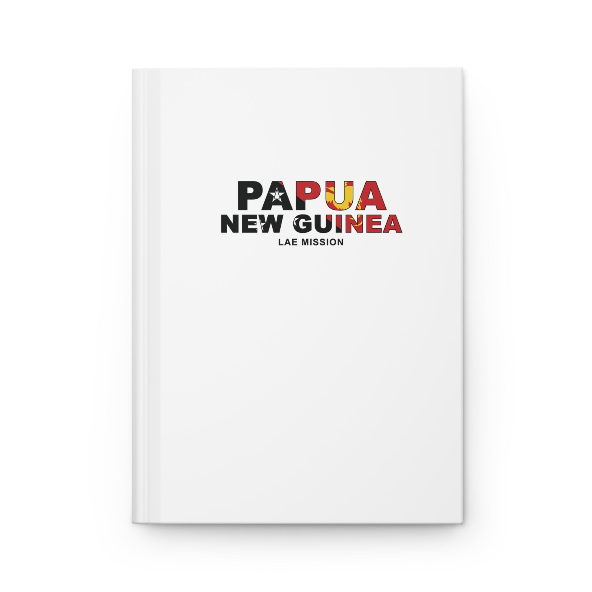 Papua New Guinea Lae Mission Flag Title White Hardcover Journal Matte - Latter-Day Saint LDS Missionary Gift - Book of Mormon