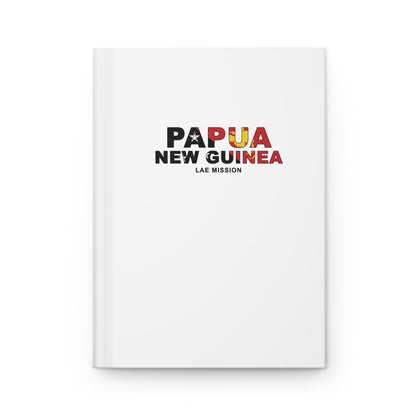 Papua New Guinea Lae Mission Flag Title White Hardcover Journal Matte - Latter-Day Saint LDS Missionary Gift - Book of Mormon