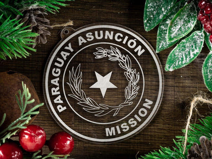 Paraguay Asuncion Mission Christmas Ornament - Latter-Day Saint LDS Missionary Gift - Book of Mormon