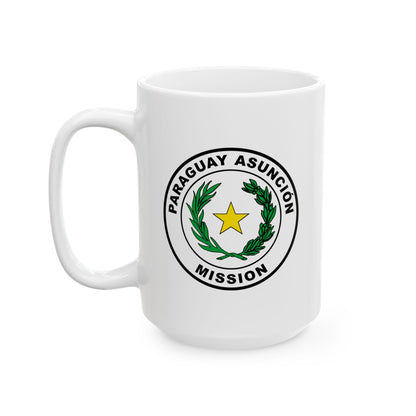 Paraguay Asuncion Mission Circular Flag White Ceramic Mug - Latter-Day Saint LDS Missionary Gift - Book of Mormon