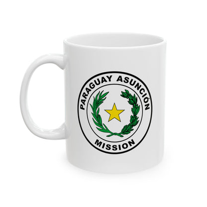 Paraguay Asuncion Mission Circular Flag White Ceramic Mug - Latter-Day Saint LDS Missionary Gift - Book of Mormon