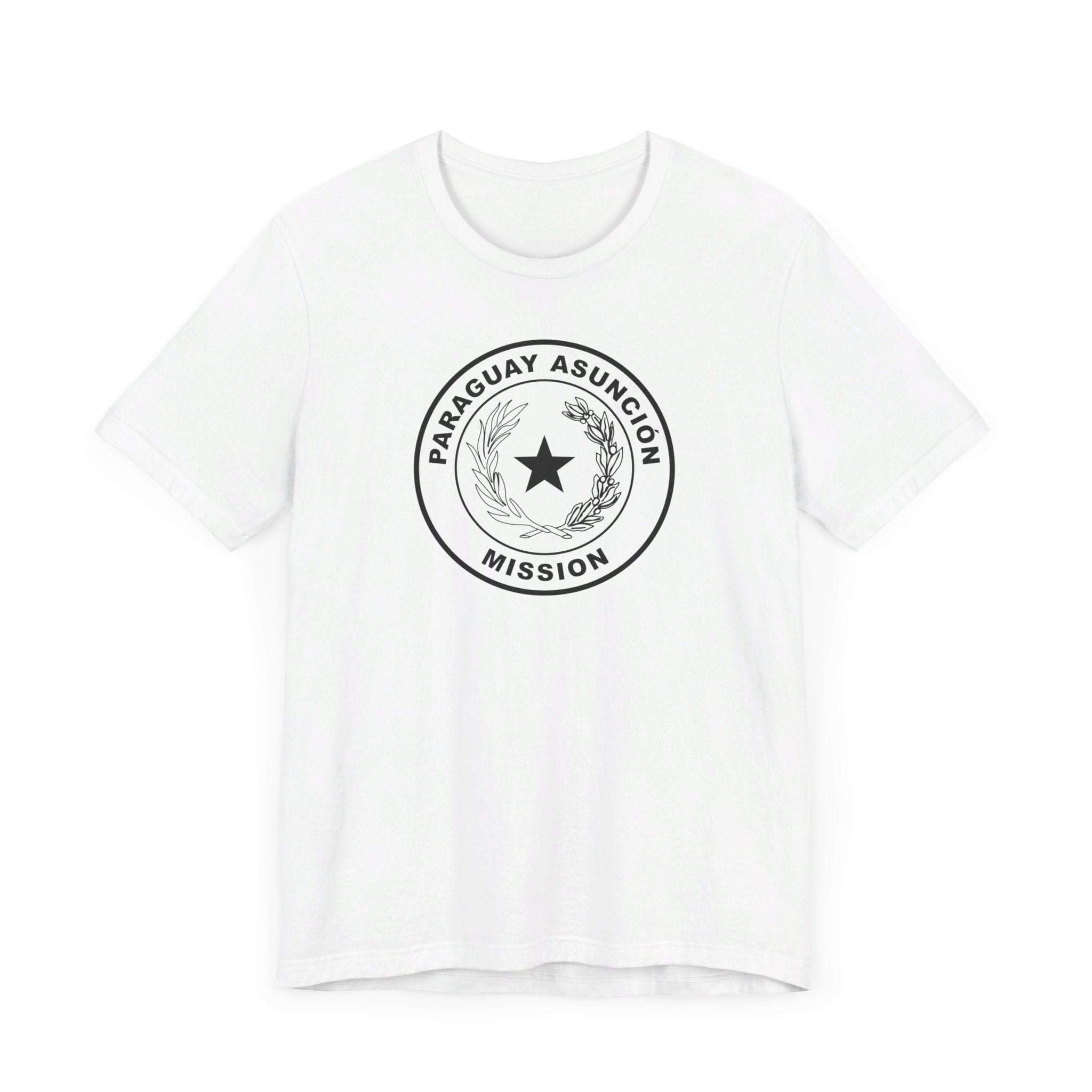 Paraguay Asuncion Mission Circular Monochrome Logo T-Shirt - Latter-Day Saint LDS Missionary Gift - Book of Mormon