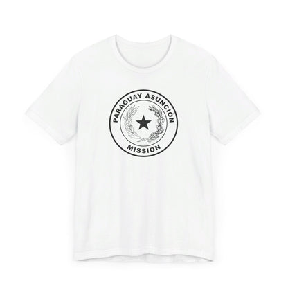 Paraguay Asuncion Mission Circular Monochrome Logo T-Shirt - Latter-Day Saint LDS Missionary Gift - Book of Mormon