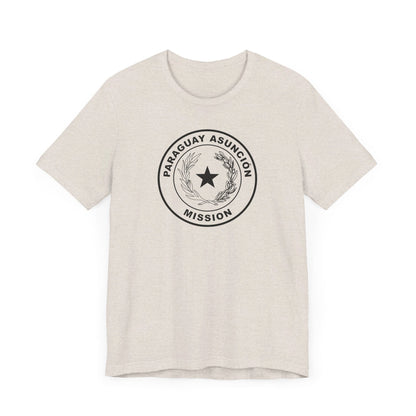 Paraguay Asuncion Mission Circular Monochrome Logo T-Shirt - Latter-Day Saint LDS Missionary Gift - Book of Mormon