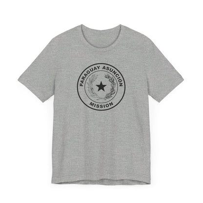 Paraguay Asuncion Mission Circular Monochrome Logo T-Shirt - Latter-Day Saint LDS Missionary Gift - Book of Mormon