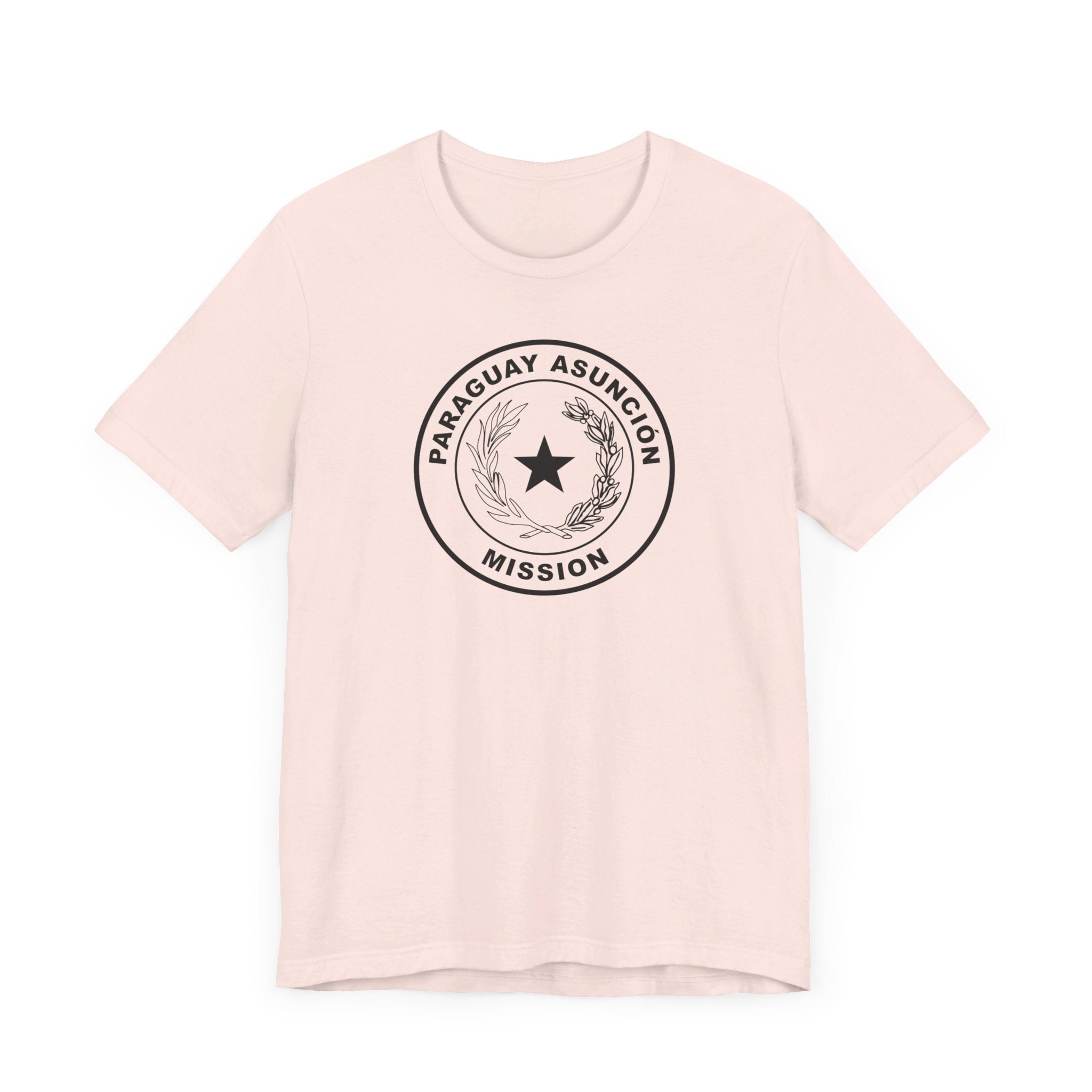 Paraguay Asuncion Mission Circular Monochrome Logo T-Shirt - Latter-Day Saint LDS Missionary Gift - Book of Mormon