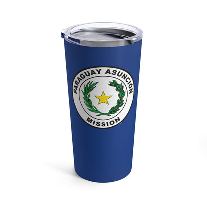 Paraguay Asuncion Mission Flag Logo Tumbler 20oz Blue - Latter-Day Saint LDS Missionary Gift - Book of Mormon