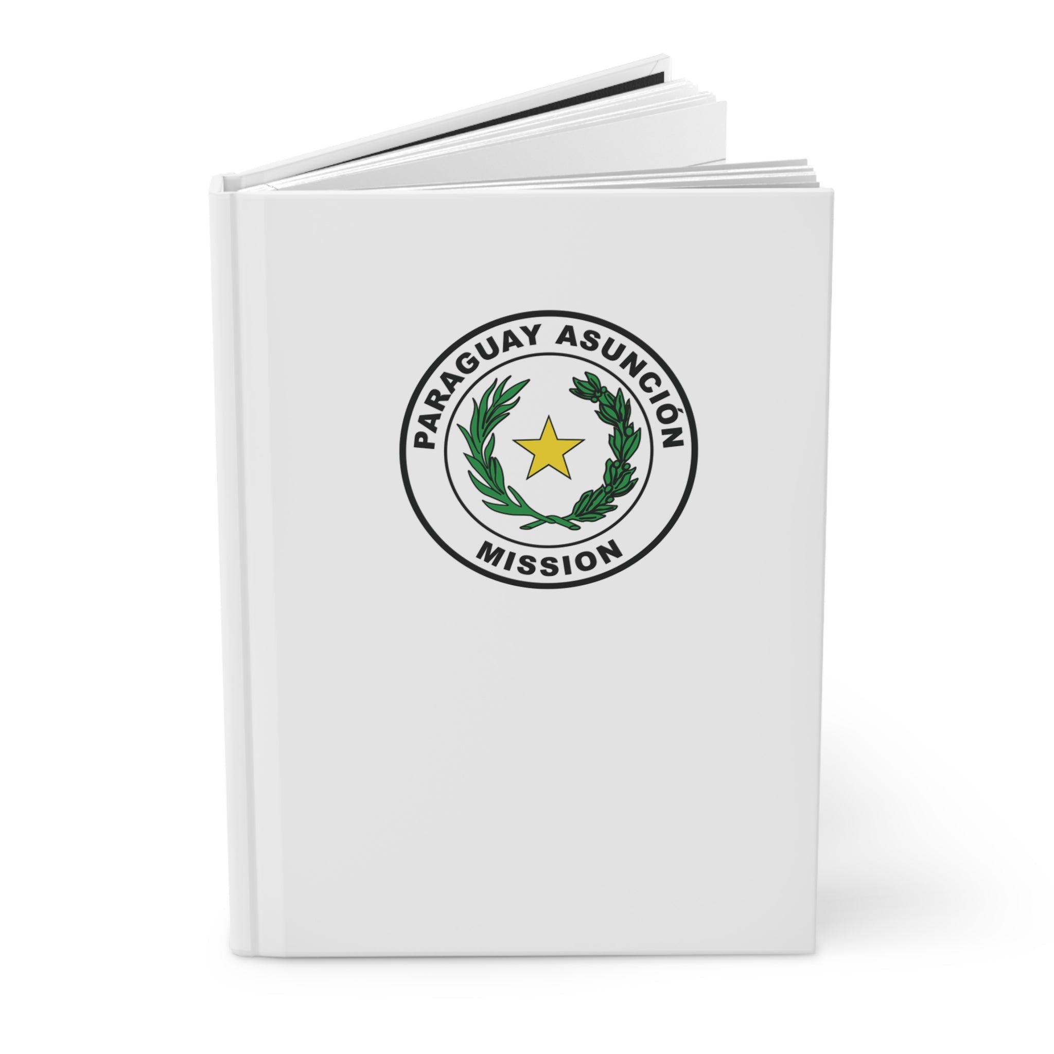 Paraguay Asuncion Mission Logo Design White Hardcover Journal Matte - Latter-Day Saint LDS Missionary Gift - Book of Mormon