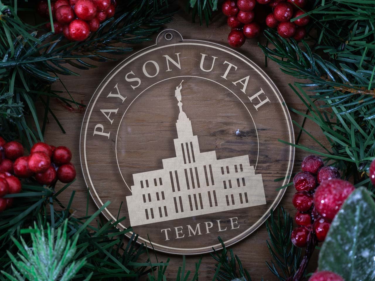 Payson Utah Temple Christmas Ornament - Latter-Day Saint LDS Missionary Gift - Book of Mormon