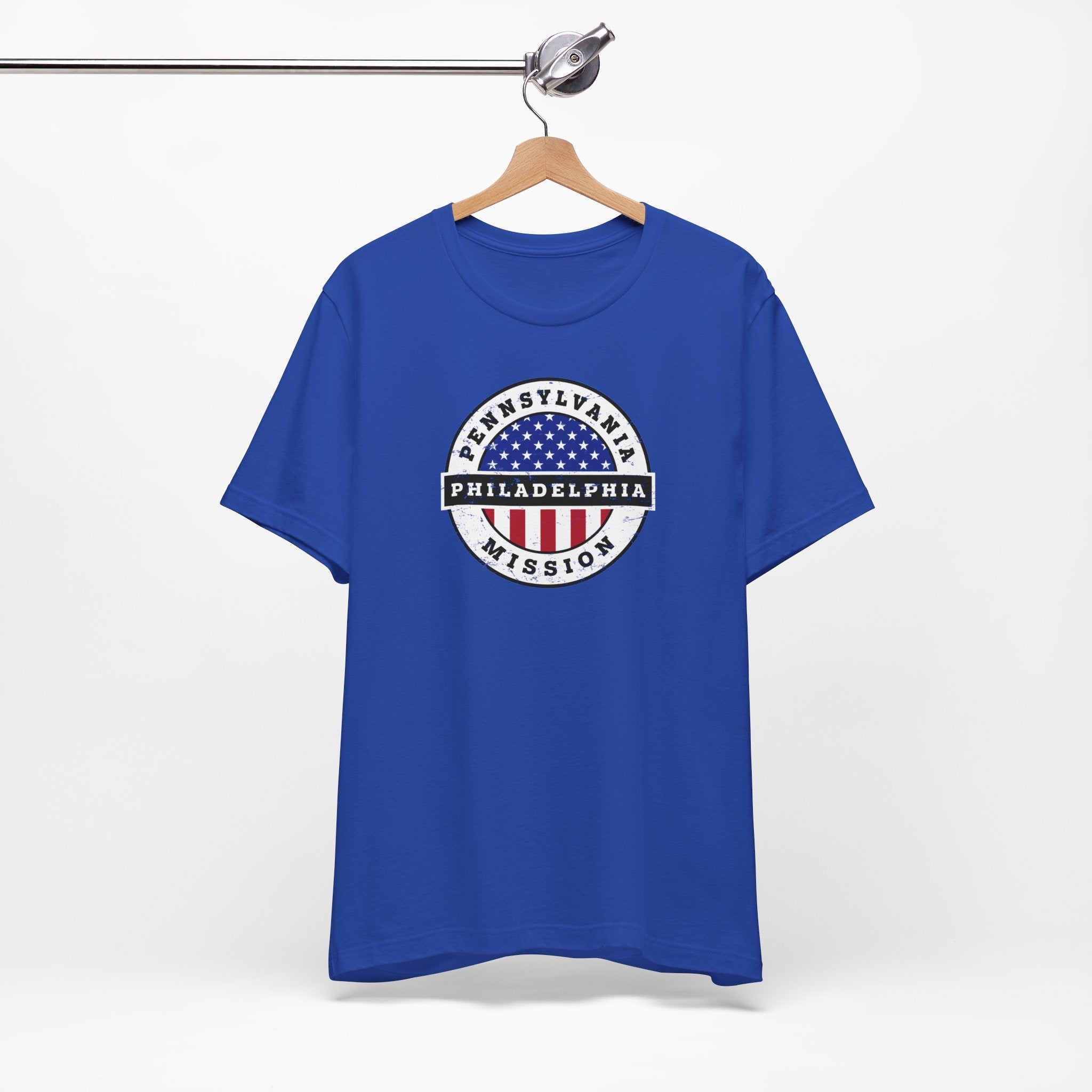 Pennsylvania Philadelphia Mission Vintage Circular USA Flag T-Shirt - Latter-Day Saint LDS Missionary Gift - Book of Mormon