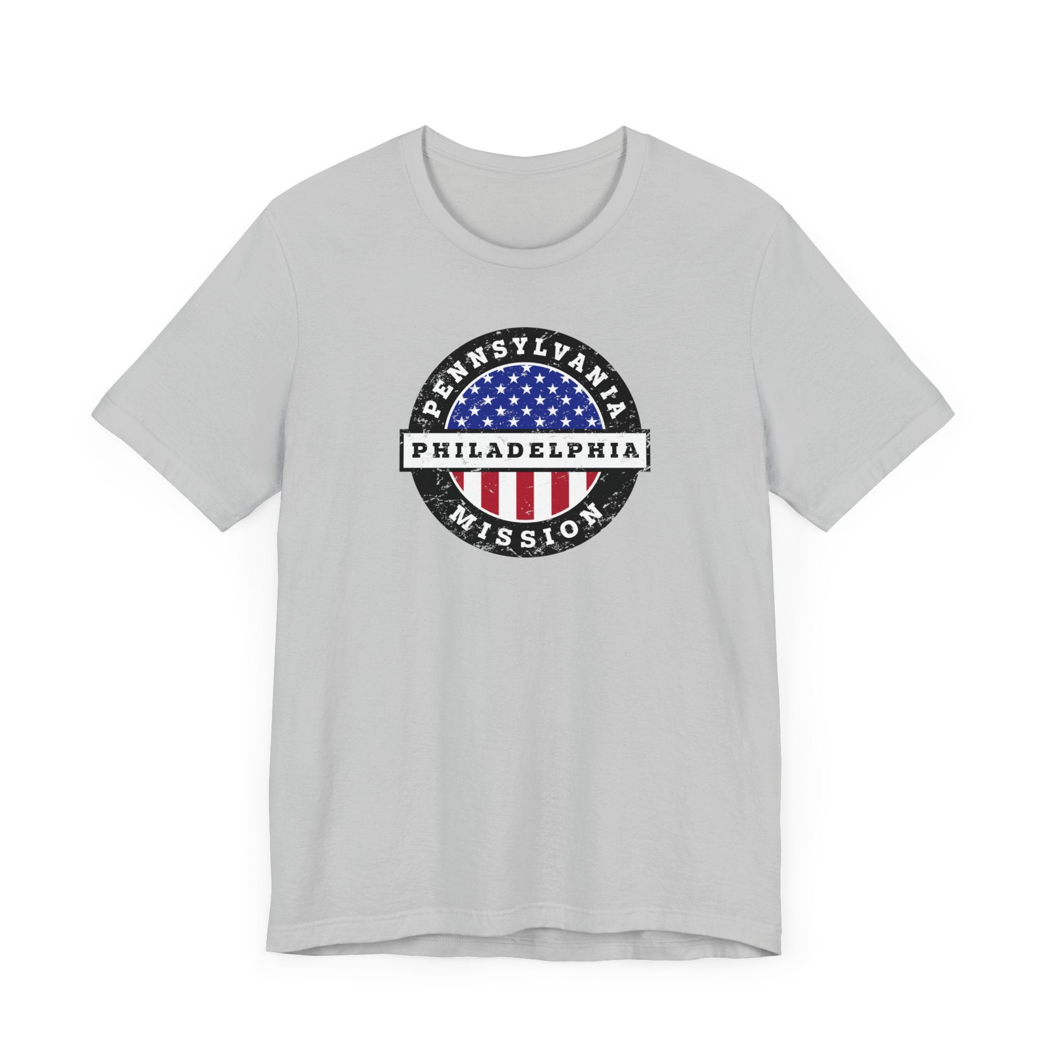 Pennsylvania Philadelphia Mission Vintage Circular USA Flag T-Shirt - Latter-Day Saint LDS Missionary Gift - Book of Mormon