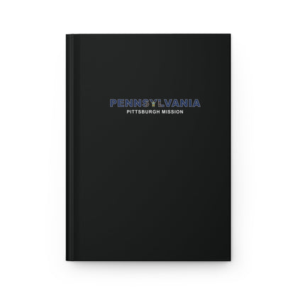 Pennsylvania Pittsburgh Mission Flag Title Black Hardcover Journal Matte - Latter-Day Saint LDS Missionary Gift - Book of Mormon