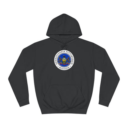 Pennsylvania Pittsburgh Mission State Flag Logo (White Border) College Hoodie