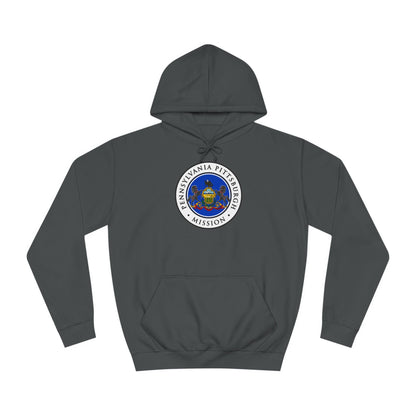 Pennsylvania Pittsburgh Mission State Flag Logo (White Border) College Hoodie