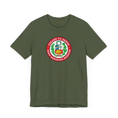 Peru Arequipa Mission Circular Flag T-shirt - Latter-Day Saint LDS Missionary Gift - Book of Mormon