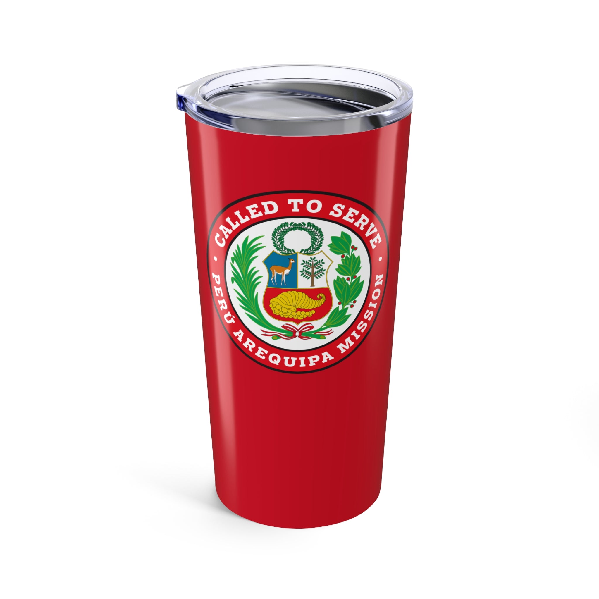 Peru Arequipa Mission Flag Logo Tumbler 20oz Red - Mission Wishlist - LDS Missionary Gift Store