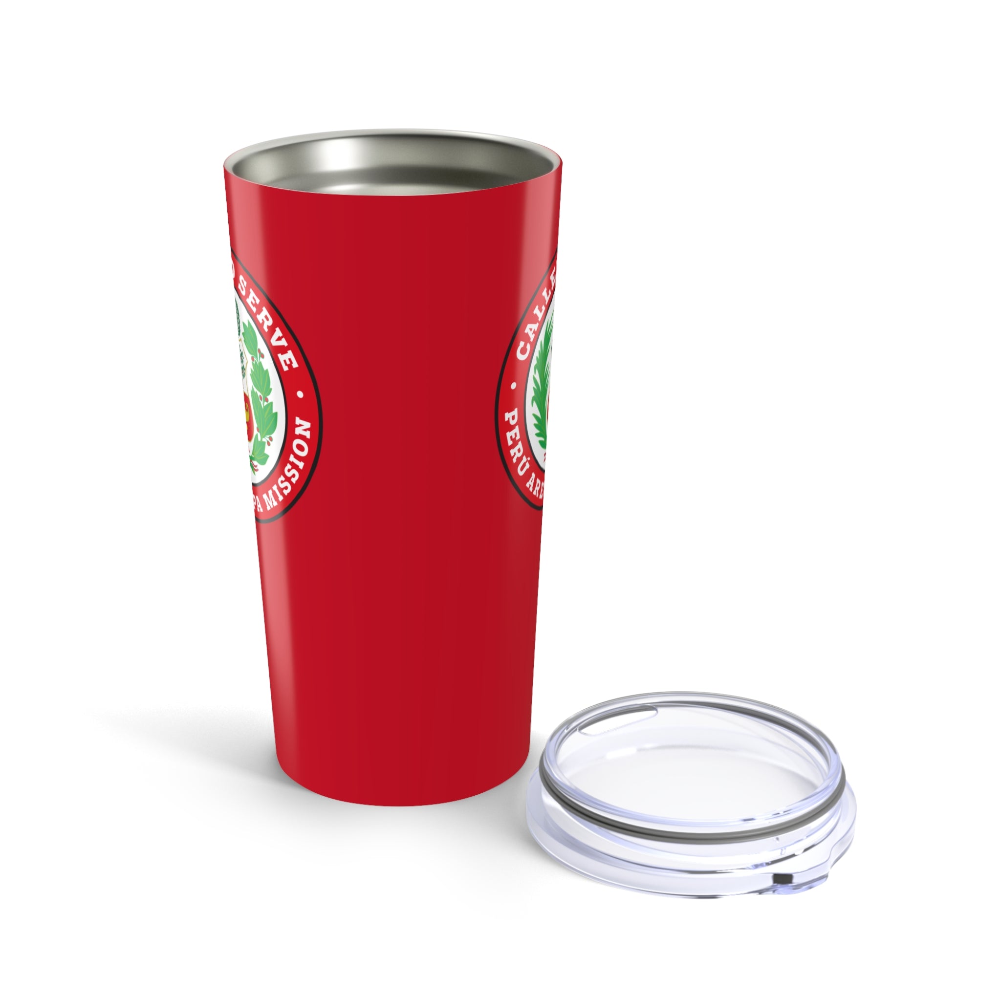 Peru Arequipa Mission Flag Logo Tumbler 20oz Red - Mission Wishlist - LDS Missionary Gift Store
