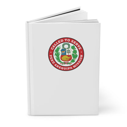 Peru Arequipa Mission Logo Design White Hardcover Journal Matte - Latter-Day Saint LDS Missionary Gift - Book of Mormon