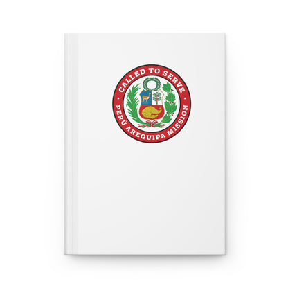 Peru Arequipa Mission Logo Design White Hardcover Journal Matte - Latter-Day Saint LDS Missionary Gift - Book of Mormon