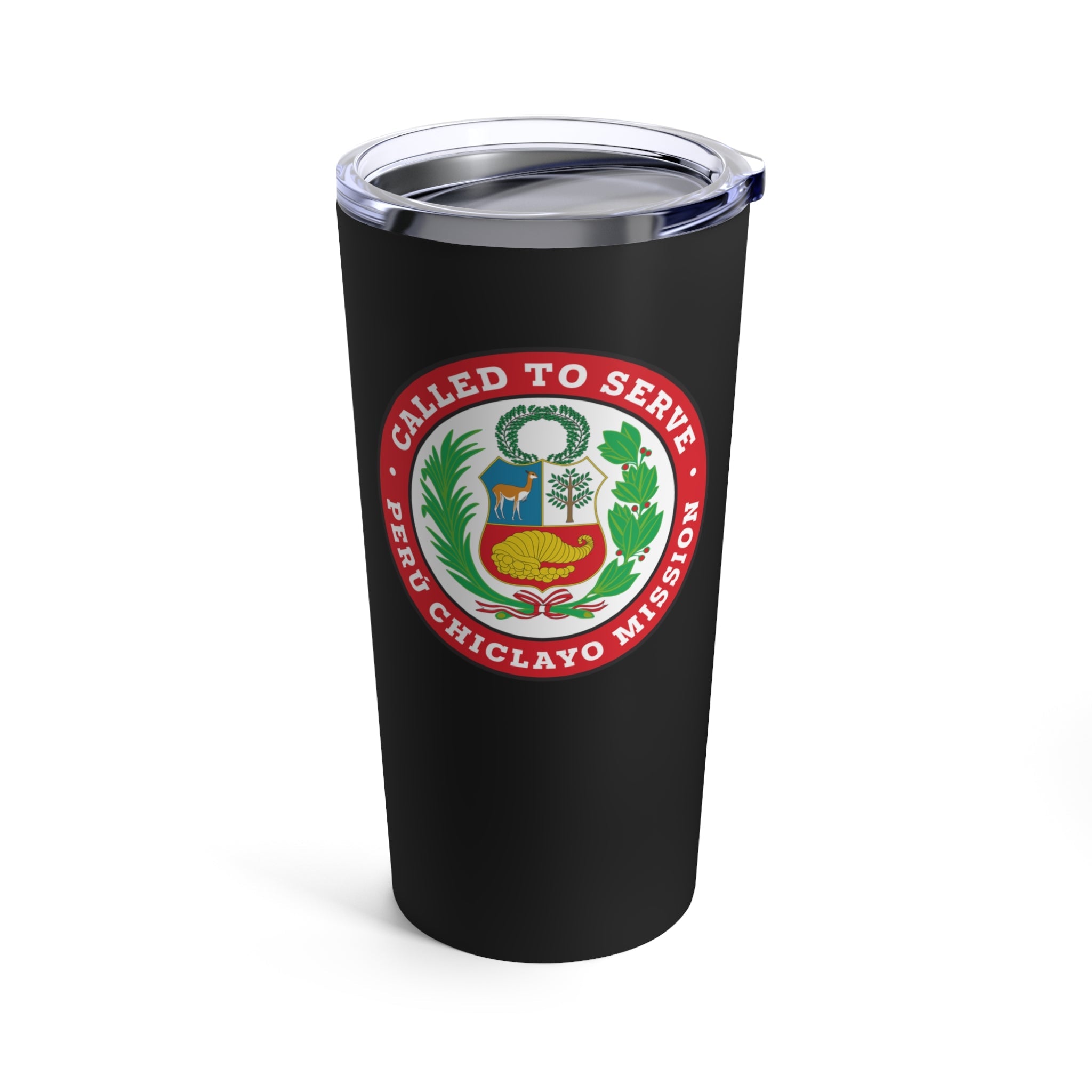 Peru Chiclayo Mission Flag Logo Tumbler 20oz Black - Latter-Day Saint LDS Missionary Gift - Book of Mormon