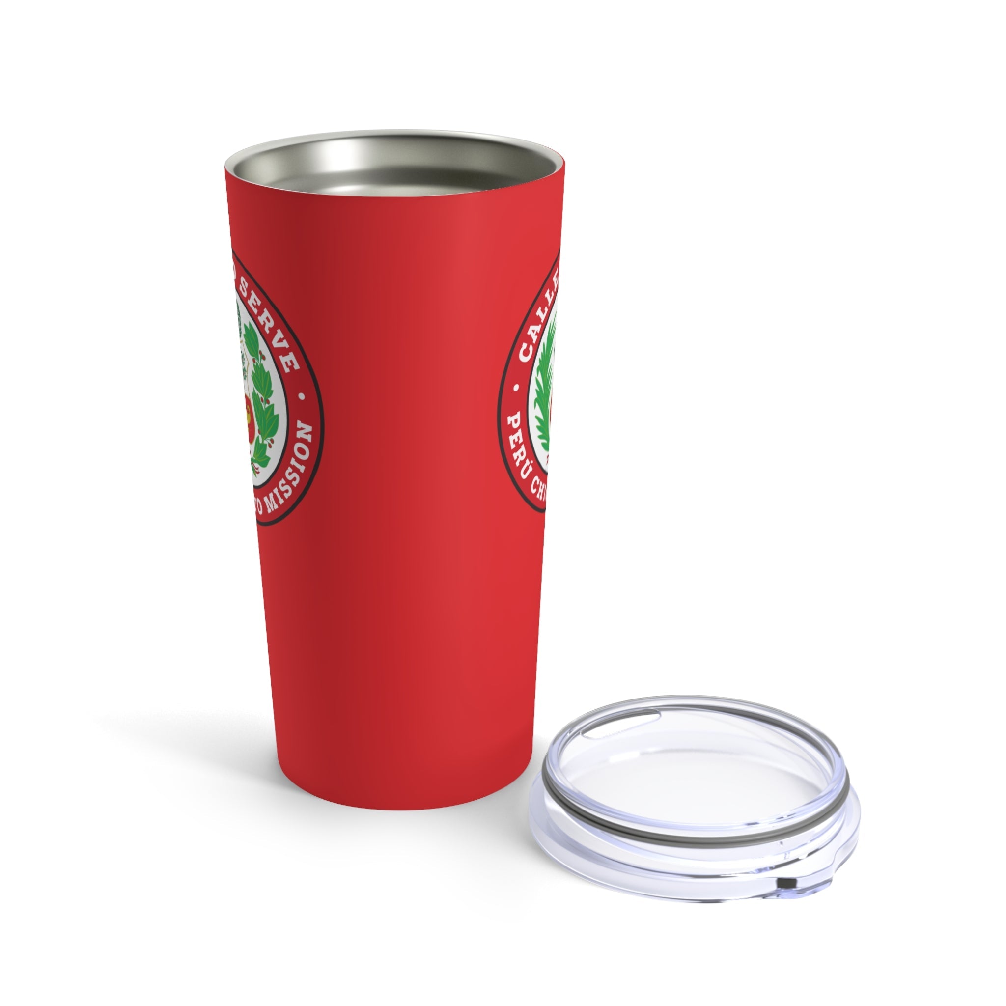 Peru Chiclayo Mission Flag Logo Tumbler 20oz Red - Latter-Day Saint LDS Missionary Gift - Book of Mormon