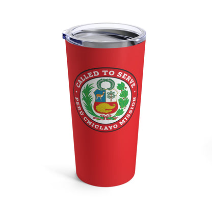 Peru Chiclayo Mission Flag Logo Tumbler 20oz Red - Latter-Day Saint LDS Missionary Gift - Book of Mormon