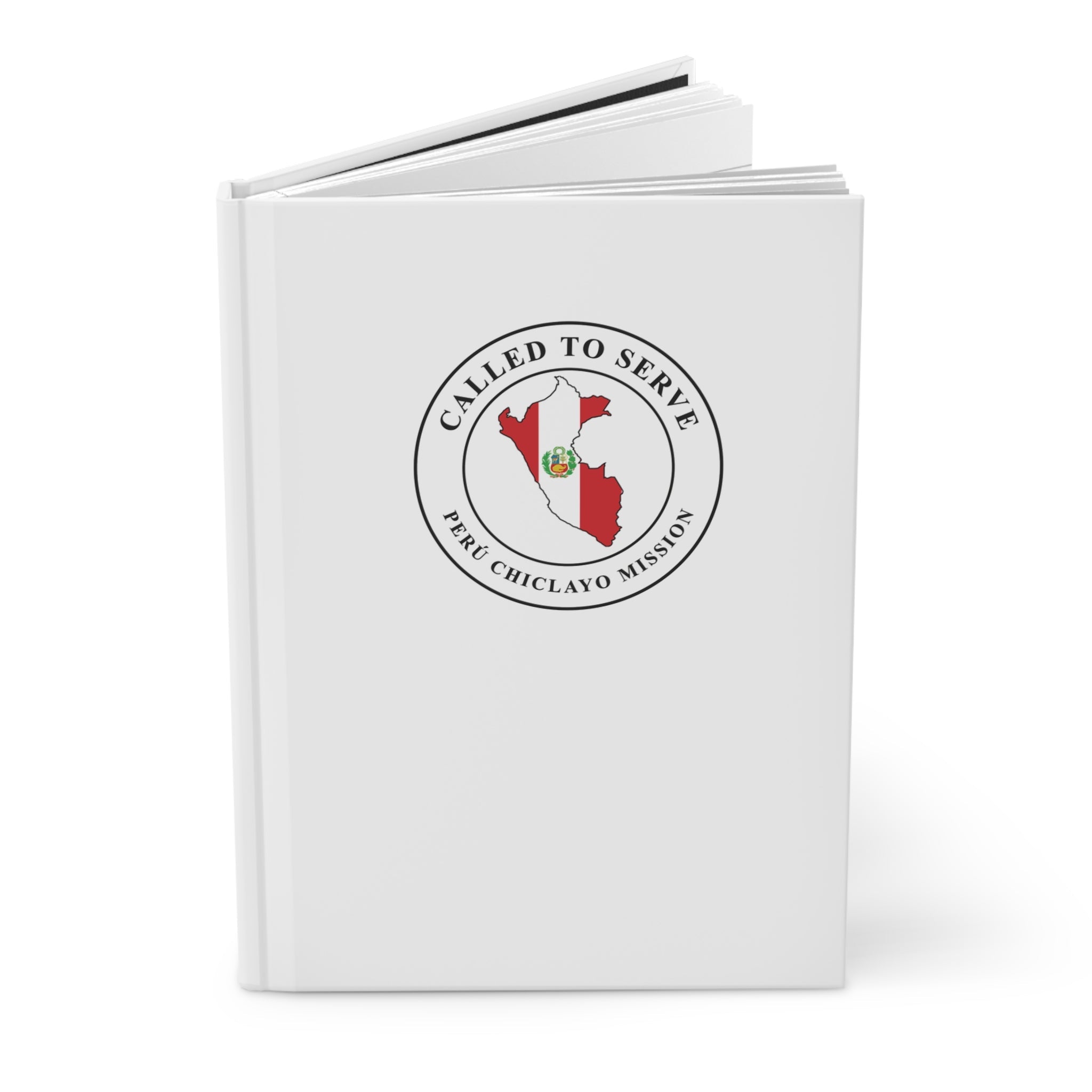 Peru Chiclayo Mission Flag Map Called to Serve White Hardcover Journal Matte - Latter-Day Saint LDS Missionary Gift - Book of Mormon