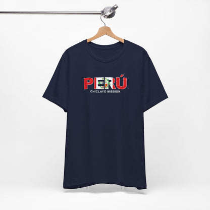 Peru Chiclayo Mission Flag Title T-shirt - Latter-Day Saint LDS Missionary Gift - Book of Mormon