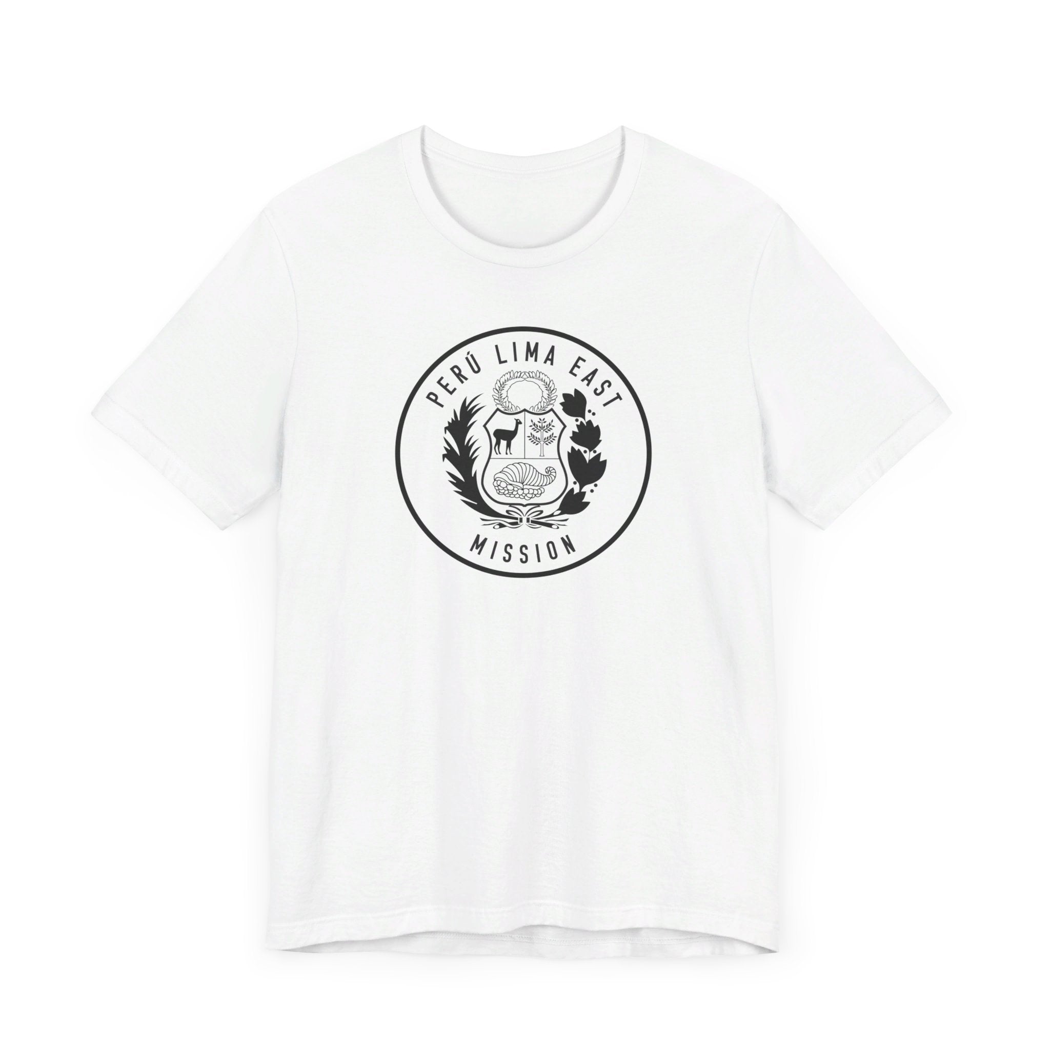 Peru Lima East Mission Circular Monochrome Logo T-Shirt - Latter-Day Saint LDS Missionary Gift - Book of Mormon