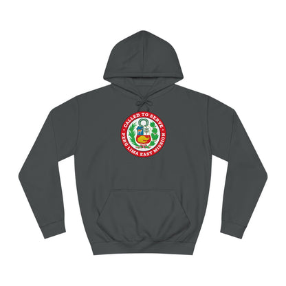 Peru Lima East Mission Flag Logo (Red Border) College Hoodie - Latter-Day Saint LDS Missionary Gift - Book of Mormon