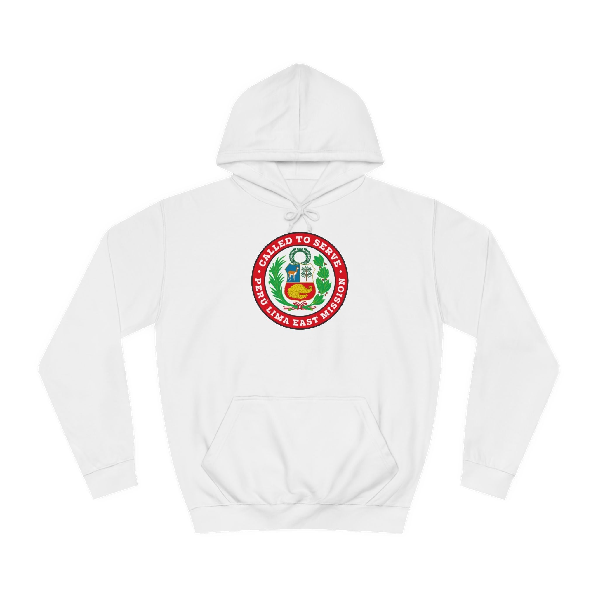 Peru Lima East Mission Flag Logo (Red Border) College Hoodie - Latter-Day Saint LDS Missionary Gift - Book of Mormon