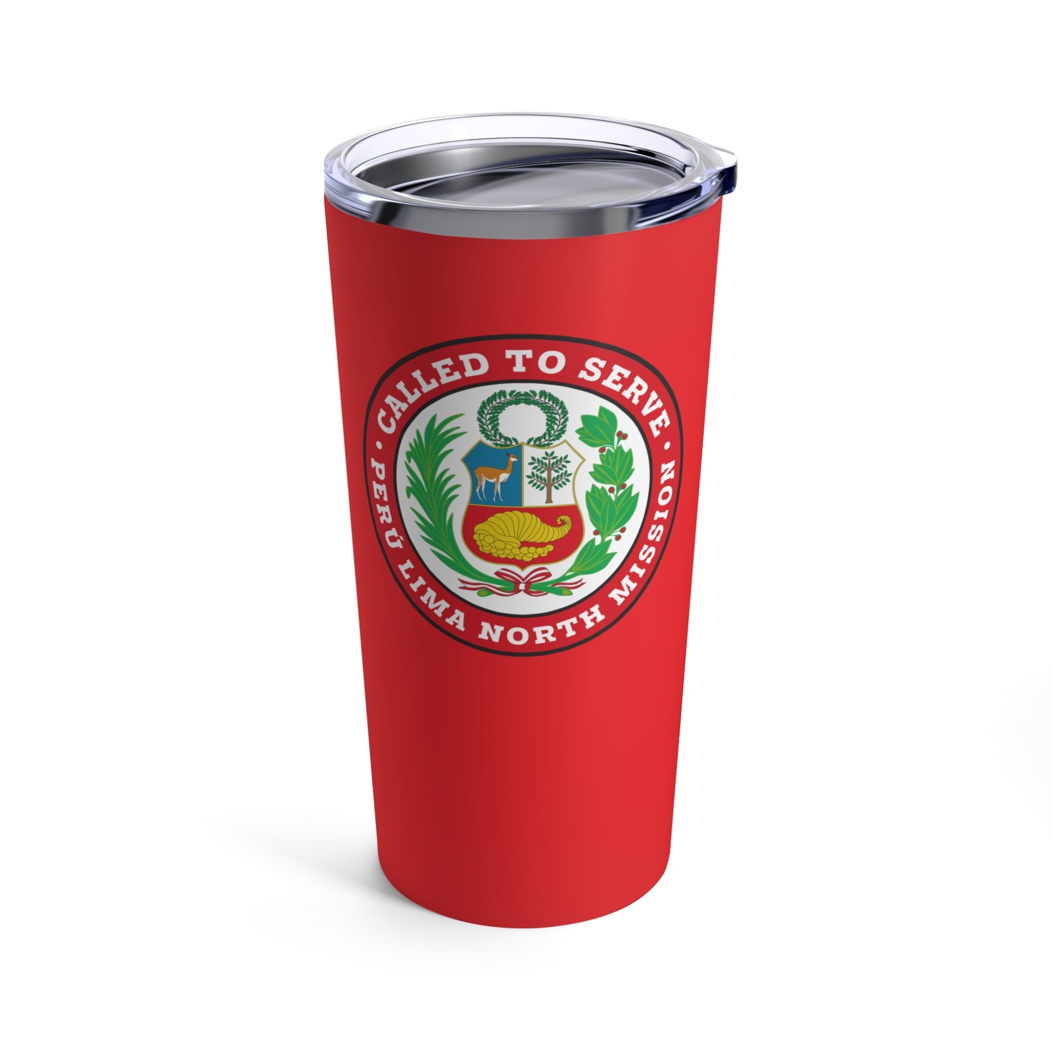 Peru Lima North Mission Flag Logo Tumbler 20oz Red - Latter-Day Saint LDS Missionary Gift - Book of Mormon