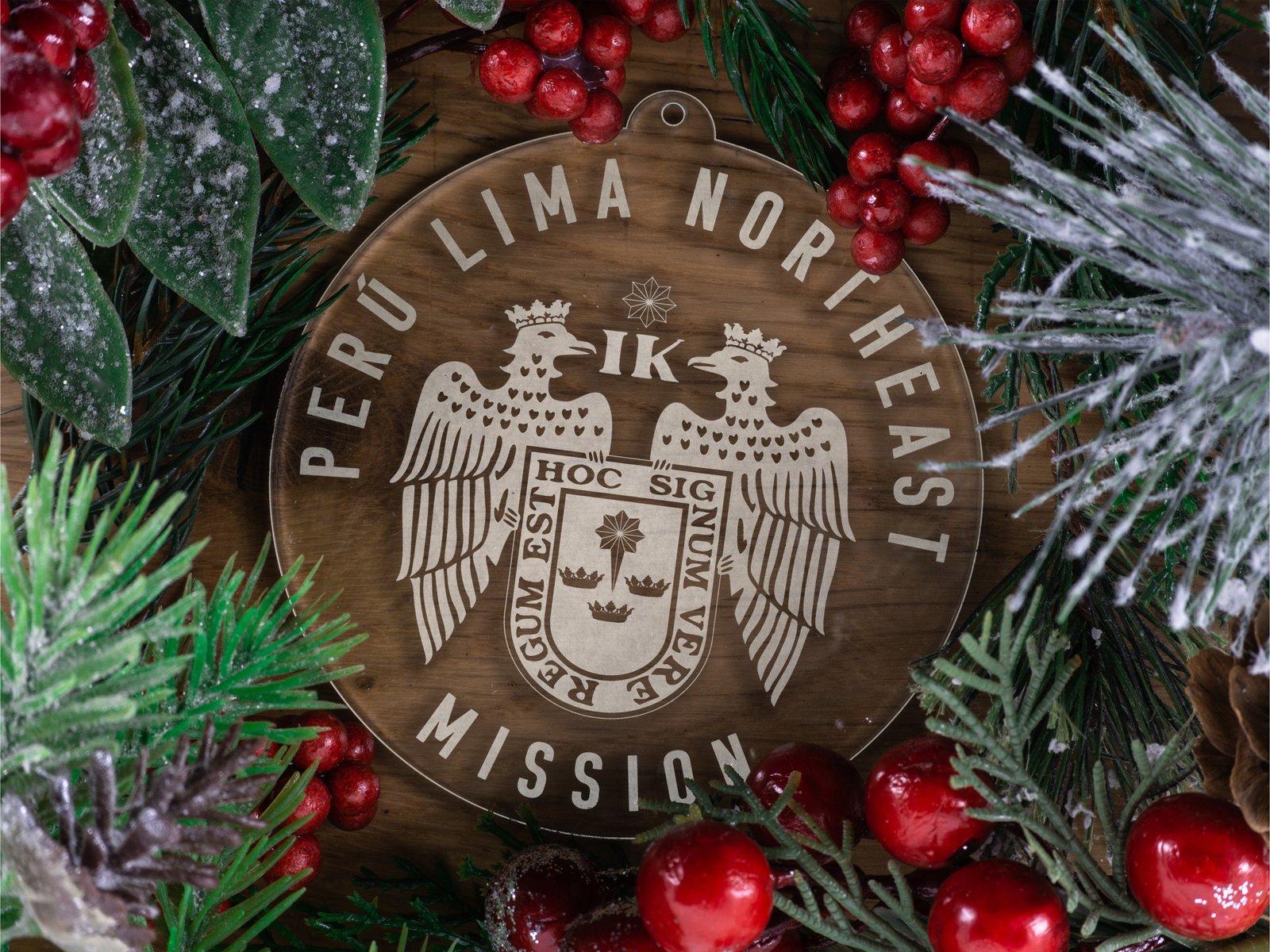 LDS Peru Lima Northeast Mission Christmas Ornament with Christmas Decorations