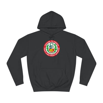 Peru Lima West Mission Flag Logo (Black Border) College Hoodie - Latter-Day Saint LDS Missionary Gift - Book of Mormon