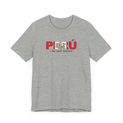 Peru Lima West Mission Flag Title T-shirt - Latter-Day Saint LDS Missionary Gift - Book of Mormon