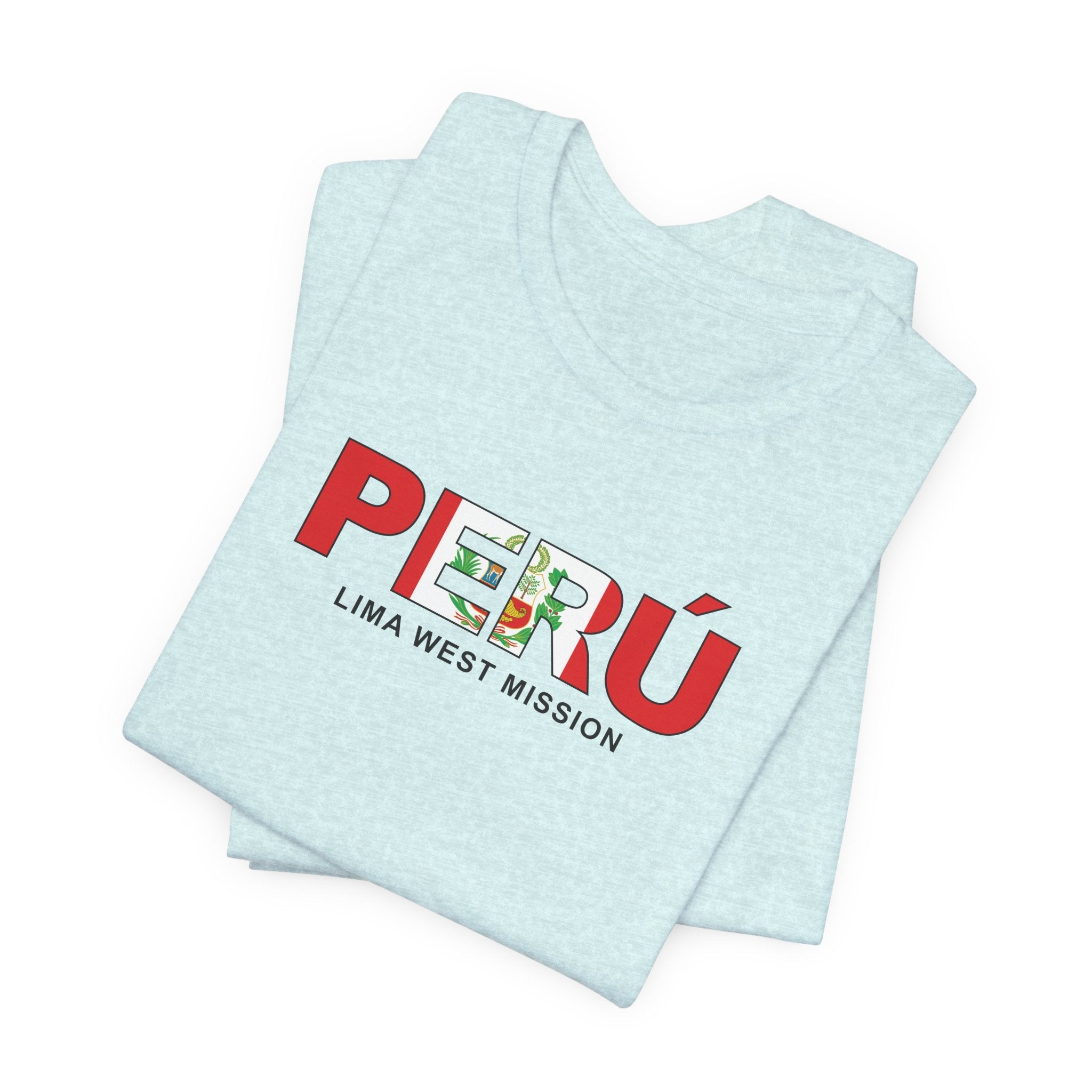 Peru Lima West Mission Flag Title T-shirt - Latter-Day Saint LDS Missionary Gift - Book of Mormon