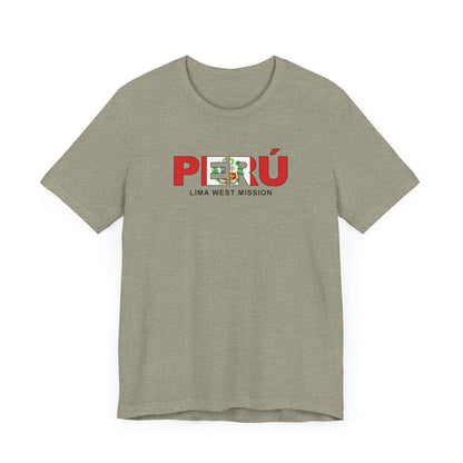 Peru Lima West Mission Flag Title T-shirt - Latter-Day Saint LDS Missionary Gift - Book of Mormon