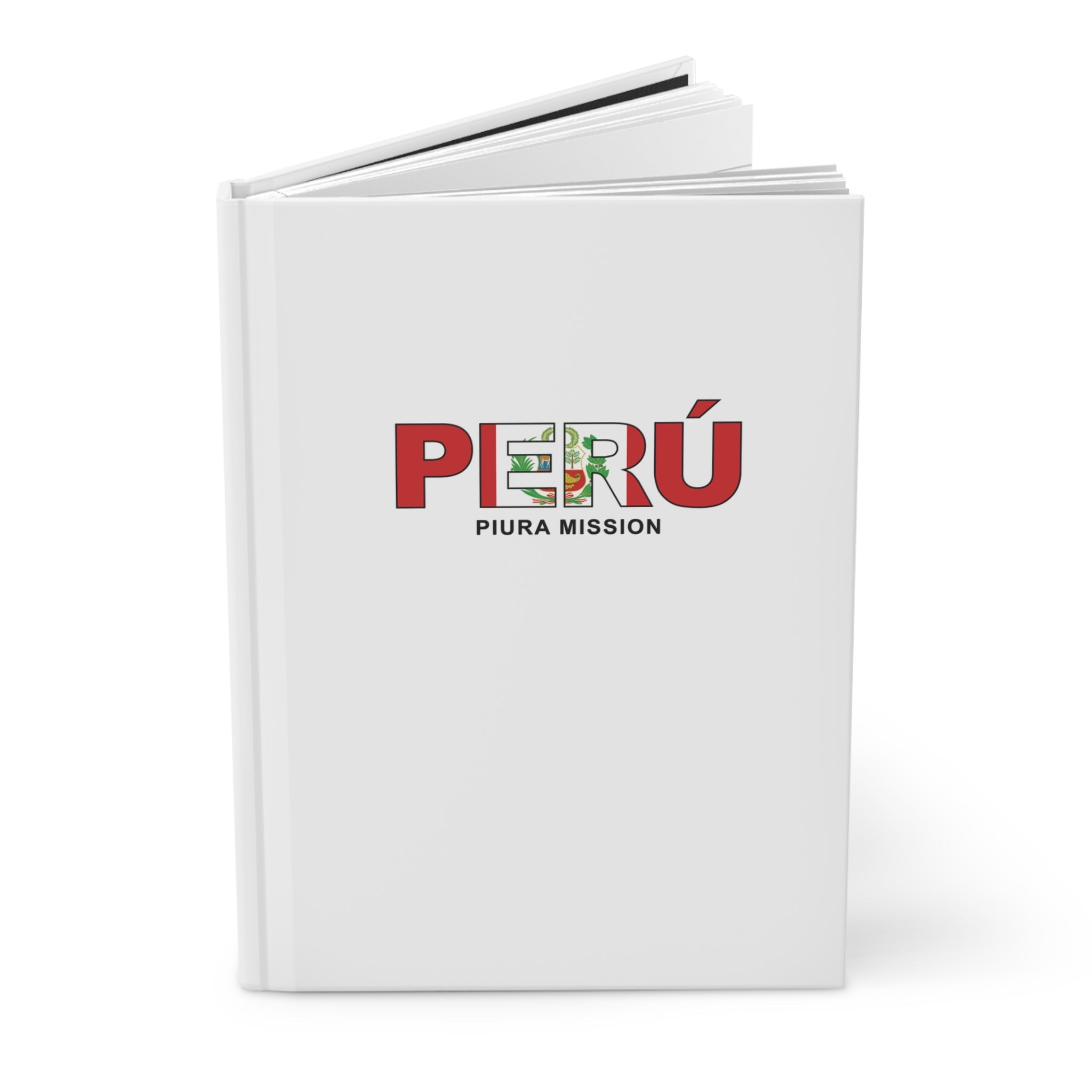 Peru Piura Mission Flag Title White Hardcover Journal Matte - Latter-Day Saint LDS Missionary Gift - Book of Mormon