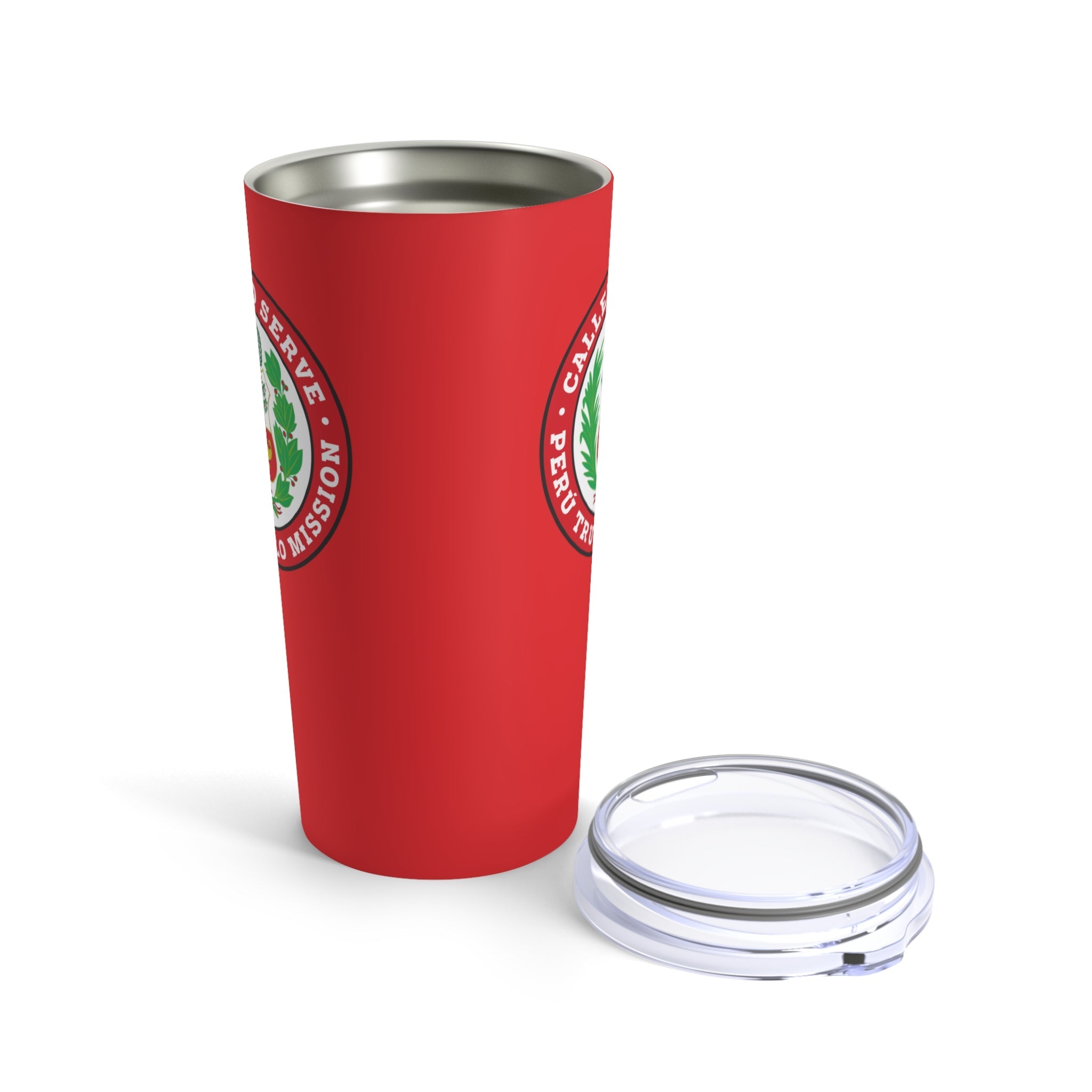 Peru Trujillo Mission Flag Logo Tumbler 20oz Red - Latter-Day Saint LDS Missionary Gift - Book of Mormon