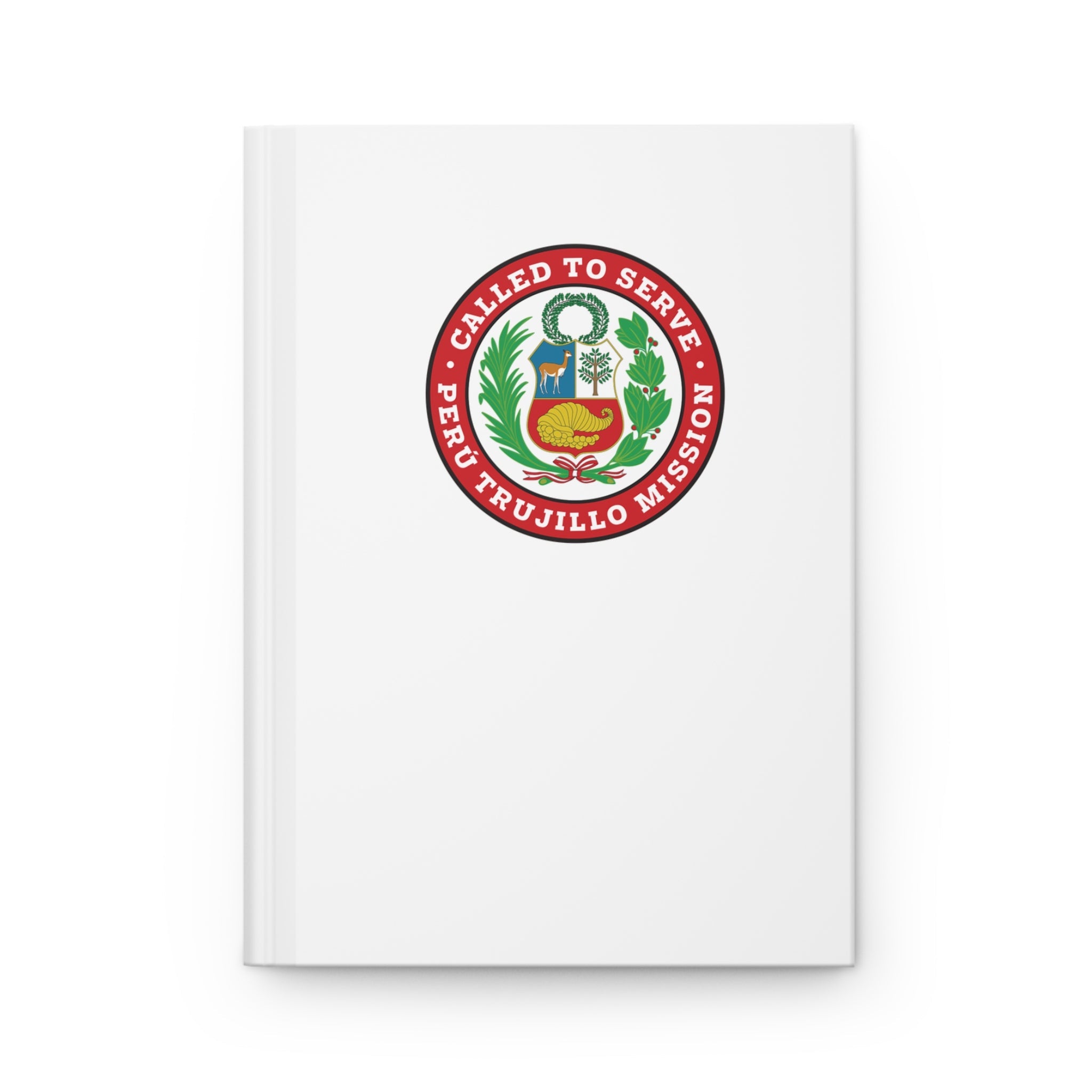 Peru Trujillo Mission Logo Design White Hardcover Journal Matte - Latter-Day Saint LDS Missionary Gift - Book of Mormon