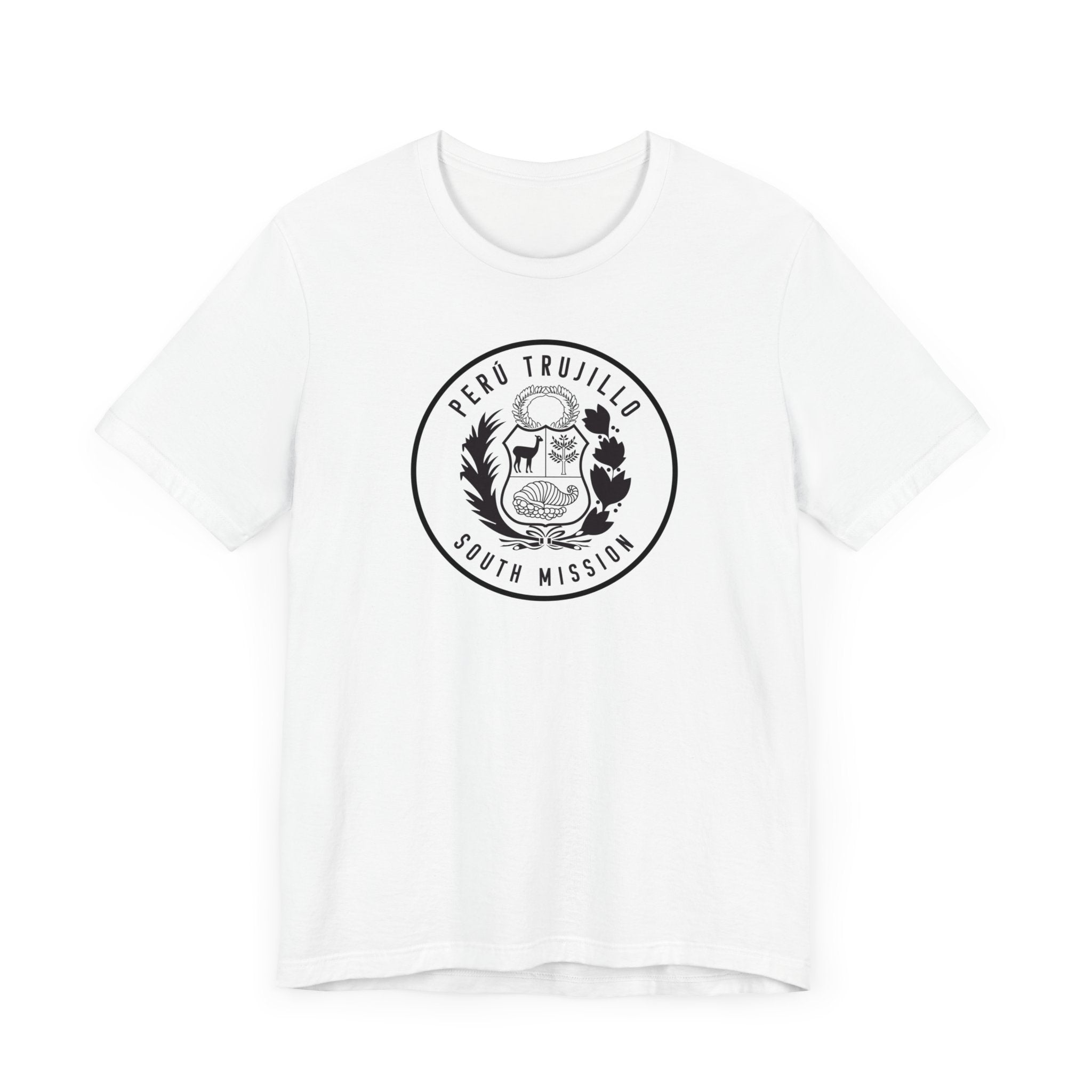 Peru Trujillo South Mission Circular Monochrome Logo T-Shirt - Latter-Day Saint LDS Missionary Gift - Book of Mormon