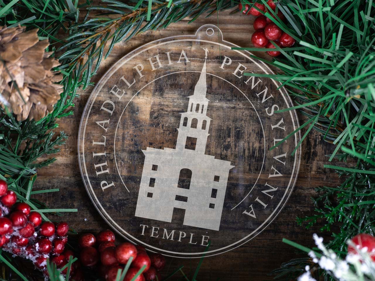 Philadelphia Pennsylvania Temple Christmas Ornament - Latter-Day Saint LDS Missionary Gift - Book of Mormon